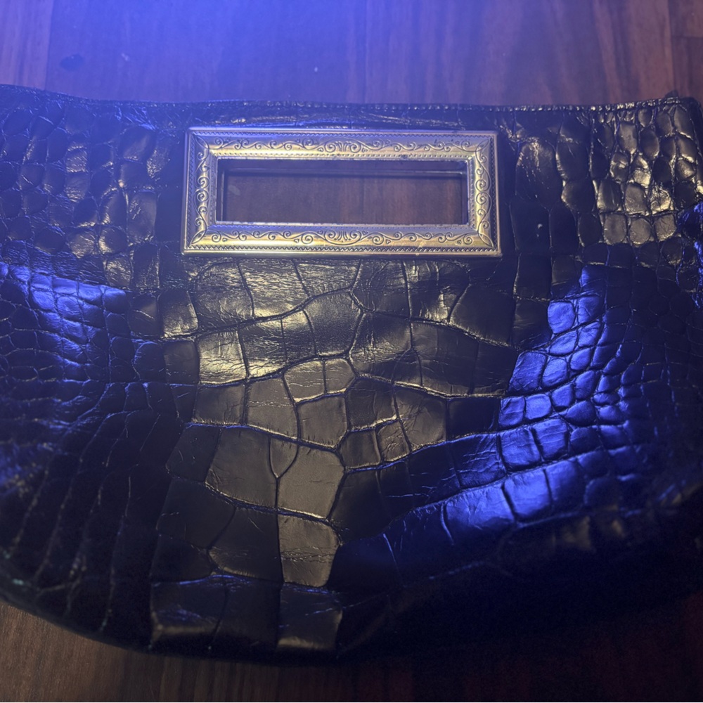 Black and Silver Luxury Clutch